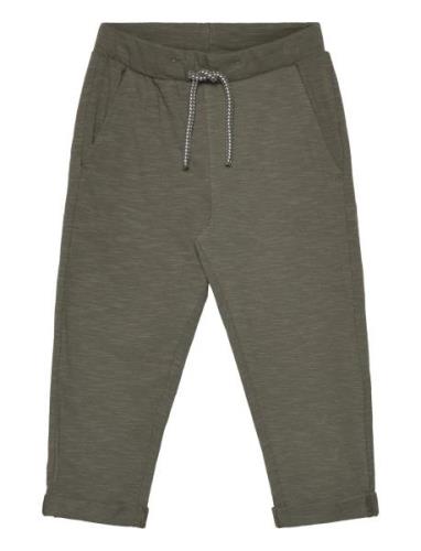 Lindex Trousers Slub Grön