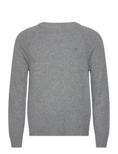 GANT Bicolored Raglan C-Neck Grå