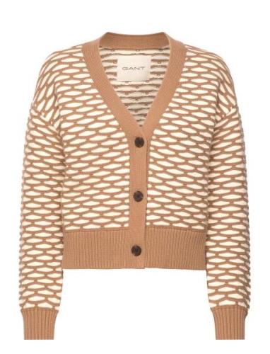 GANT Intarsia Cardigan Brun