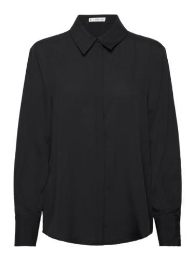 Mango Regular Flowy Shirt Svart