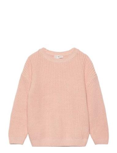 Mango Reverse Knit Sweater Rosa