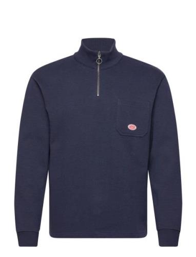 Armor Lux Zip Up Sweatshirt Héritage Marinblå