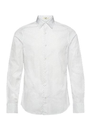 GANT Slim Formal Micro Print Shirt Vit