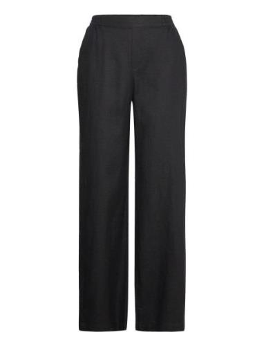 Lindex Trousers Bella Pure Linen Svart