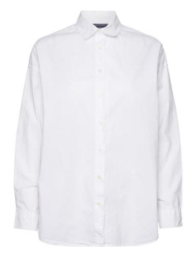 Lexington Clothing Pernilla Organic Cotton Poplin Shirt Vit