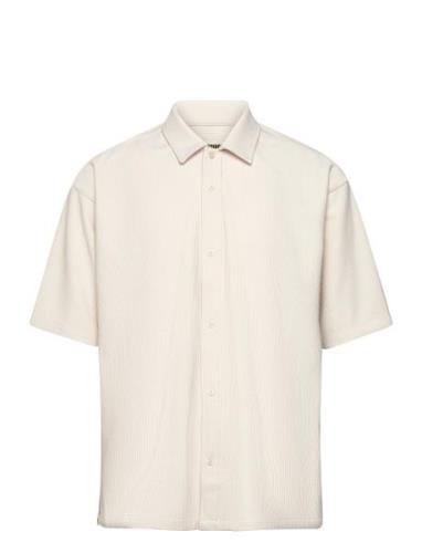 Woodbird Wbbanks Plisse Shirt Beige