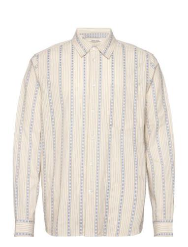 Wood Wood Aster Floral Jacqaurd Shirt Kräm