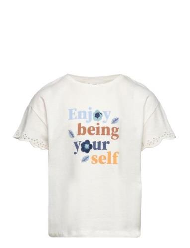 Mango Printed Message T-Shirt Vit