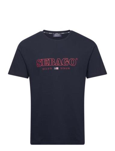 Sebago Performance Tee Marinblå