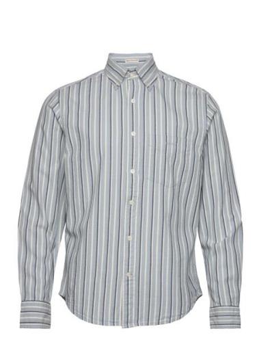 GANT Reg Dobby Stripe Shirt Blå