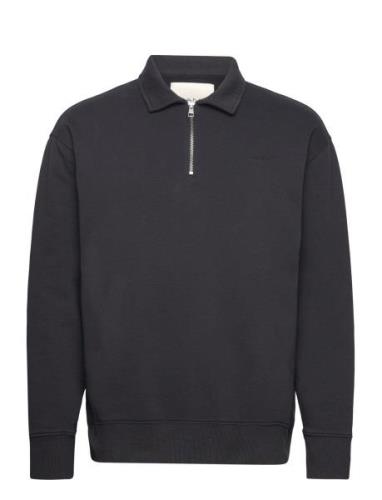 GANT Logo Half Zip Svart