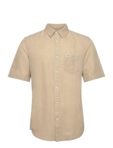 Wrangler Ss 1 Pkt Shirt Beige