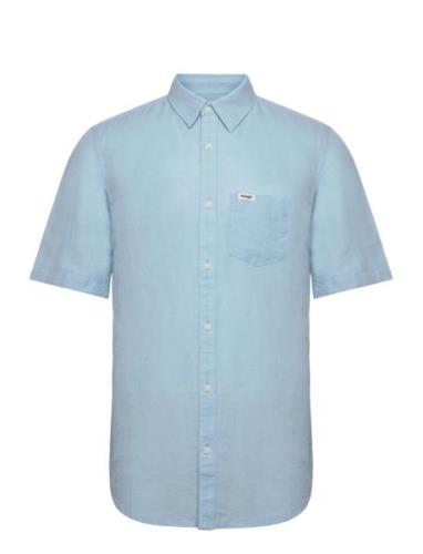 Wrangler Ss 1 Pkt Shirt Blå