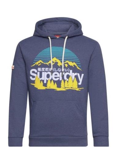 Superdry Great Outdoors Graphic Hoodie Blå