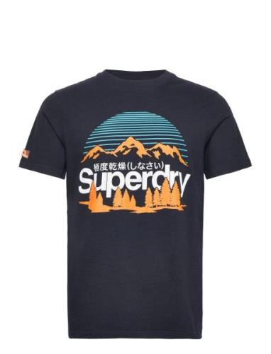 Superdry Great Outdoors Nr Graphic Tee Marinblå