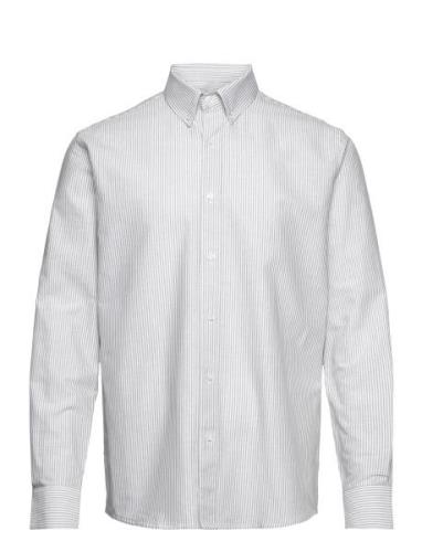 Mads Nørgaard Cotton Oxford Sune Stripe Shirt Bd Vit