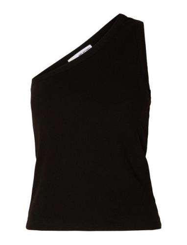 Selected Femme Slfanna Shoulder Top Svart