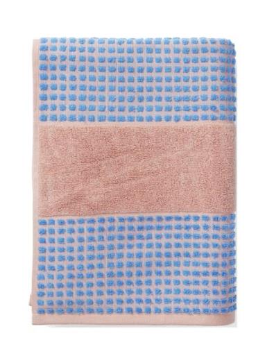 Check Håndklæde 70X140 Cm Soft Pink/Blå Home Textiles Bathroom Textile...