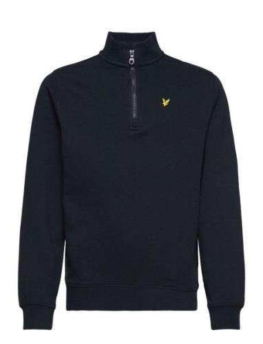 Lyle & Scott Quarter Zip Pullover Marinblå