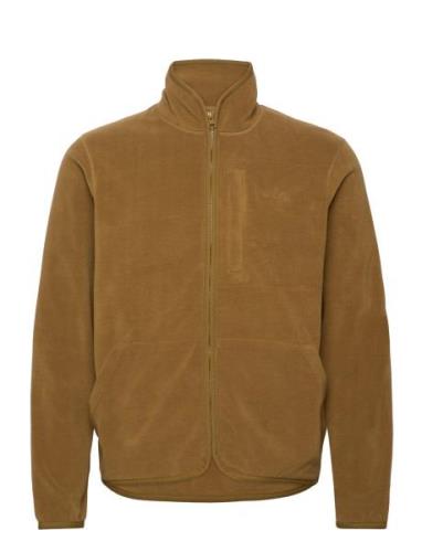 GANT Fleece Zip Jacket Beige