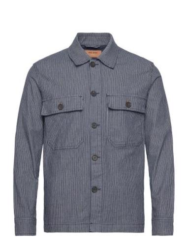 Mos Mosh Gallery Mmgmatteo Stripe Overshirt Blå