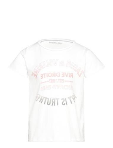 Zadig & Voltaire Kids Short Sleeves Tee-Shirt Vit