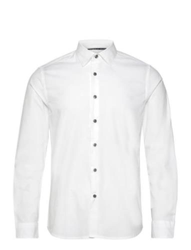 French Connection Ls Stretch Poplin Shirt Vit