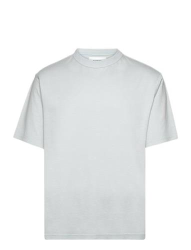 Wax London Milton Ss Tee Compact Cotton Blue Blå