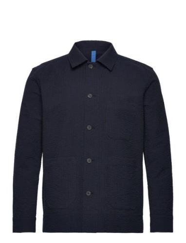 FRENN Jesse Organic Cotton Overshirt Marinblå