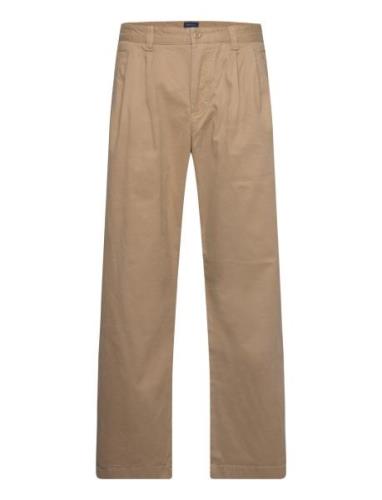 GANT Relaxed Pleated Chinos Beige