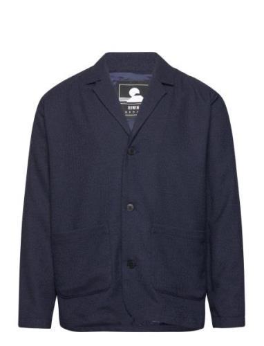 Edwin Edison Blazer - Dark Navy Marinblå