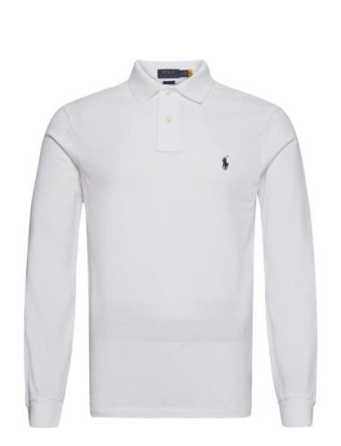 Polo Ralph Lauren Slim Fit Mesh Long-Sleeve Polo Vit