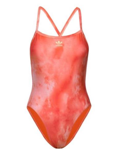 Adidas Performance Hills Hiker Allover-Print Swimsuit Orange