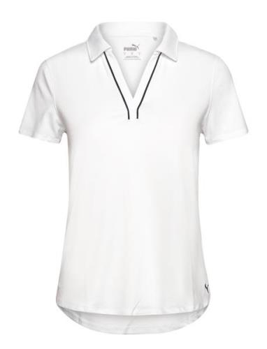 PUMA Golf W Cloudspun Piped Ss Polo Vit