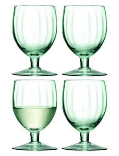 LSA International Mia Wine Glass Recycled/Part Optic Set 4 Grön