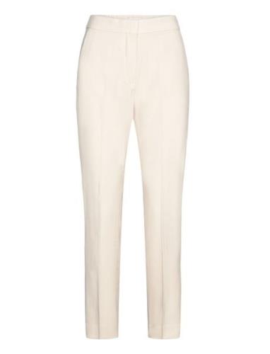 Mango Straight Suit Trousers Kräm