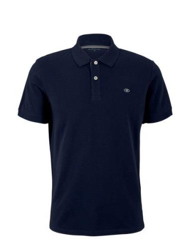 Tom Tailor Basic Polo With Contrast Marinblå