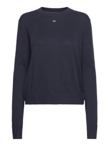 Tommy Jeans Tjw Essential Crew Neck Sweater Marinblå