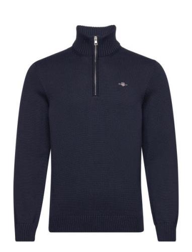 GANT Casual Cotton Half Zip Marinblå