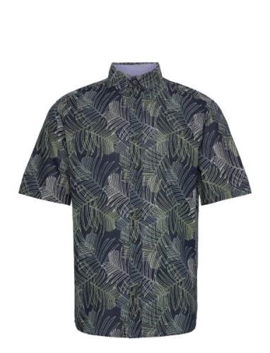 Tom Tailor Comfort Printed Shirt Marinblå