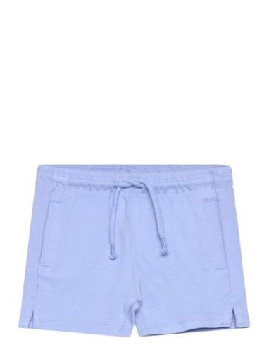 Mango Cotton Shorts With Elastic Waist Blå