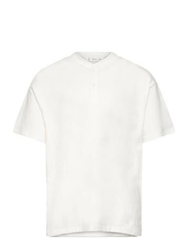 Mango Butt D Cotton T-Shirt Vit