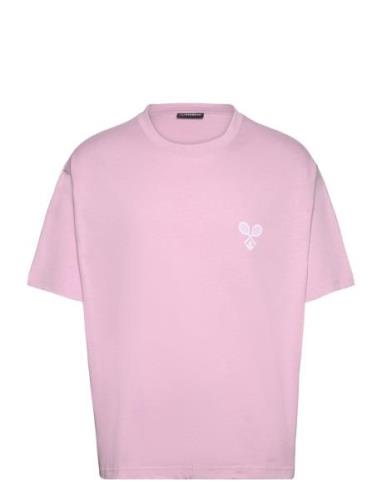 J. Lindeberg Tjorn Boxy Printed T-Shirt Rosa