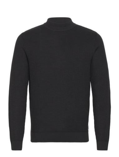 Tom Tailor Structured Mockneck Knit Svart