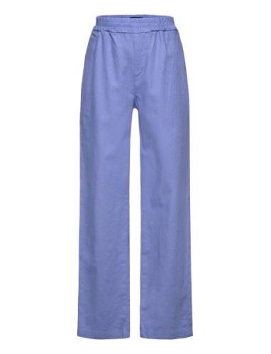 LMTD Nlfhill Linen Reg Pant Blå