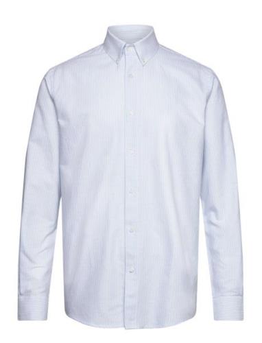 Mads Nørgaard Cotton Oxford Sune Stripe Shirt Bd Blå