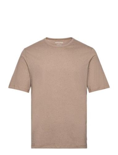 Jack & J S Jjniel Tee Ss Crew Neck Beige