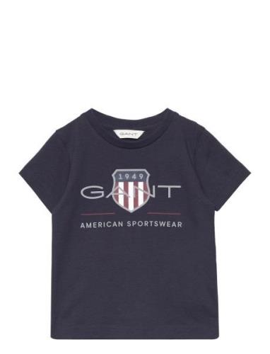 GANT Archive Shield Ss T-Shirt Blå