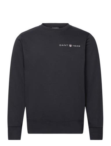 GANT Printed Graphic C-Neck Sweat Svart