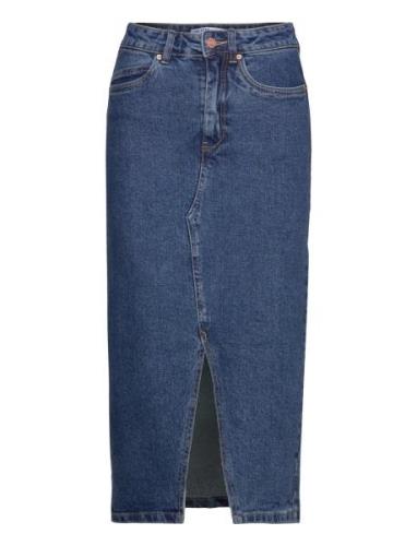 Vero Moda Vmveri Hr Calf Denim Skirt Ga Mix Noos Blå